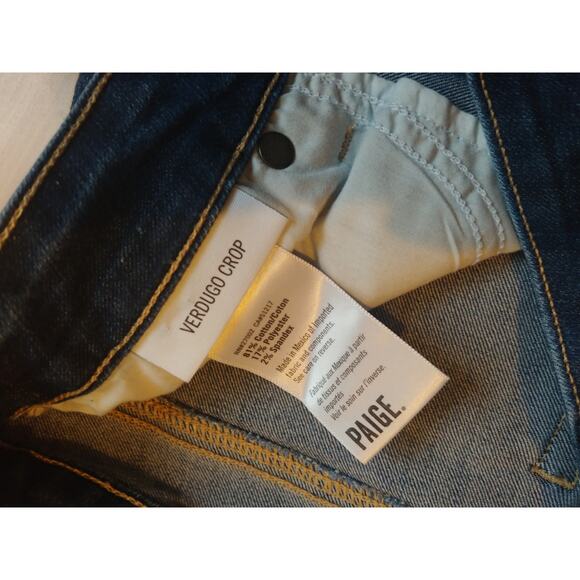 Paige Verdugo Crop Jeans Sz. 30 Dark Wash - Picture 5 of 5